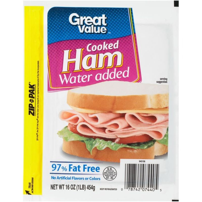 Great Value 97 FatFree Cooked Ham (16 oz) Instacart