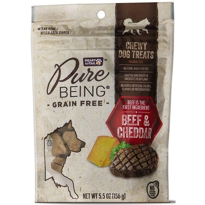 Pure Being Grain Free Beef & Cheddar Triangle Dog Treats