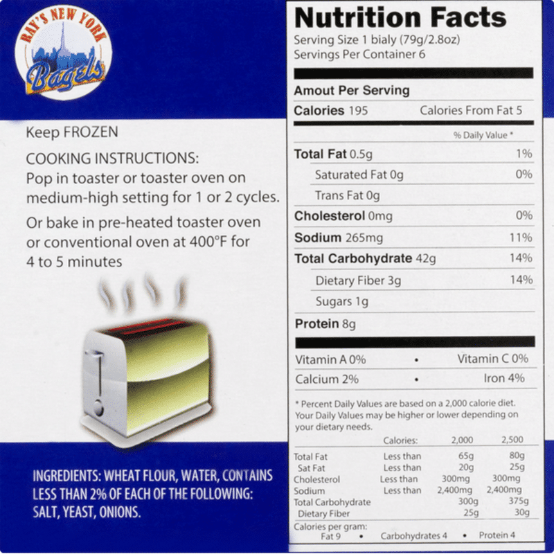 Ray's New York Bagels What's A Bialy? (6 ct) Instacart