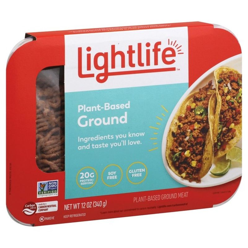 Lightlife Ground Meat, PlantBased (12 oz) from Big Y Lightlife Ground Meat, PlantBased (12 oz) from Big Y