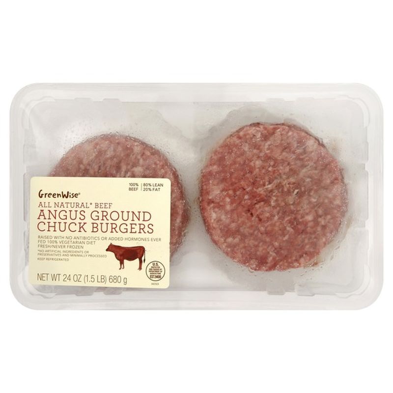 GreenWise Ground Chuck Burger (24 oz) Instacart