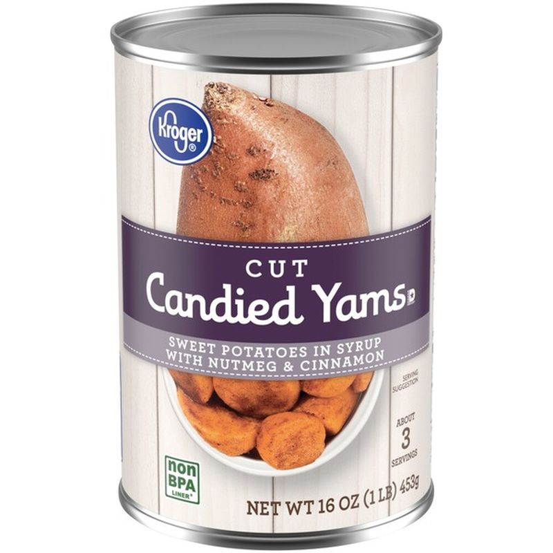 Kroger Candied Yams Cut Sweet Potatoes In Syrup With Nutmeg & Cinnamon