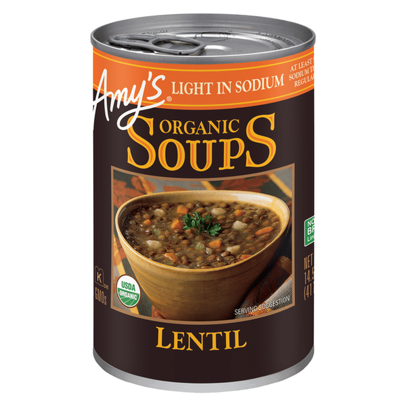 Amy's Organic Lentil Soup, Light in Sodium, Gluten free, 14.5 oz. (14.5
