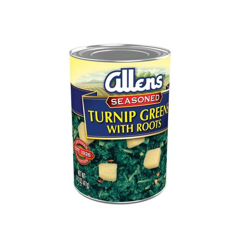 Allen's Seasoned Turnip Greens with Diced Roots (14 oz) Instacart