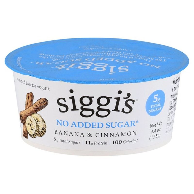 Siggi's Banana & Cinnamon No Added Sugar Skyr Icelandic Strained 2% Low Fat Yogurt