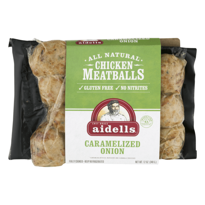 Aidells Chicken Meatballs Caramelized Onion (12 oz) from Stop & Shop ...
