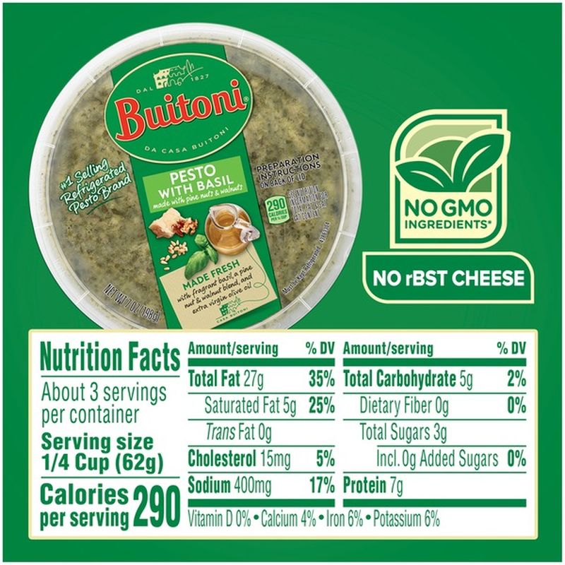 Buitoni Pesto with Basil Pasta Sauce (7 oz) from Mollie Stone's Markets