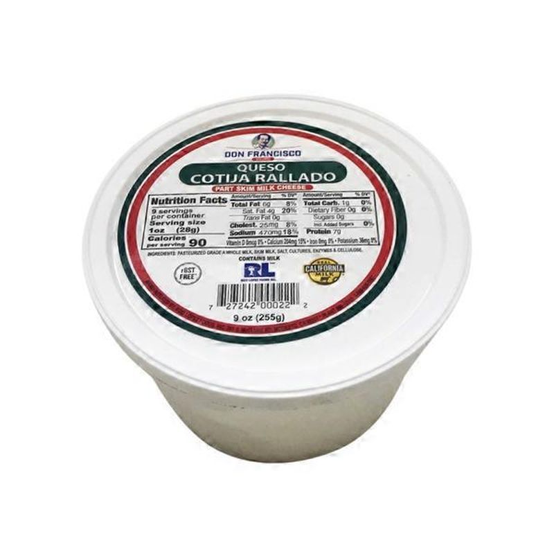 Don Francisco's Queso Cotija Rallado Whole Milk Cheese (9 oz) Instacart