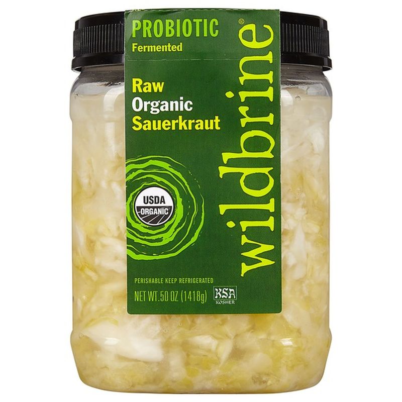 Wildbrine Organic Raw Geen Sauerkraut, 50 oz