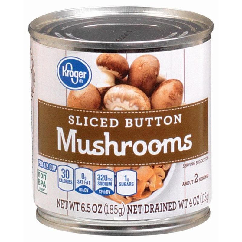 Kroger Sliced Button Mushrooms (4 oz can) Instacart