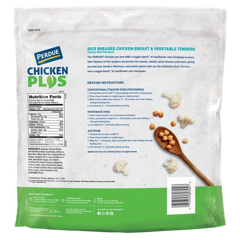 Perdue CHICKEN PLUS Chicken Breast Vegetable Tenders (1.38 lb) Instacart