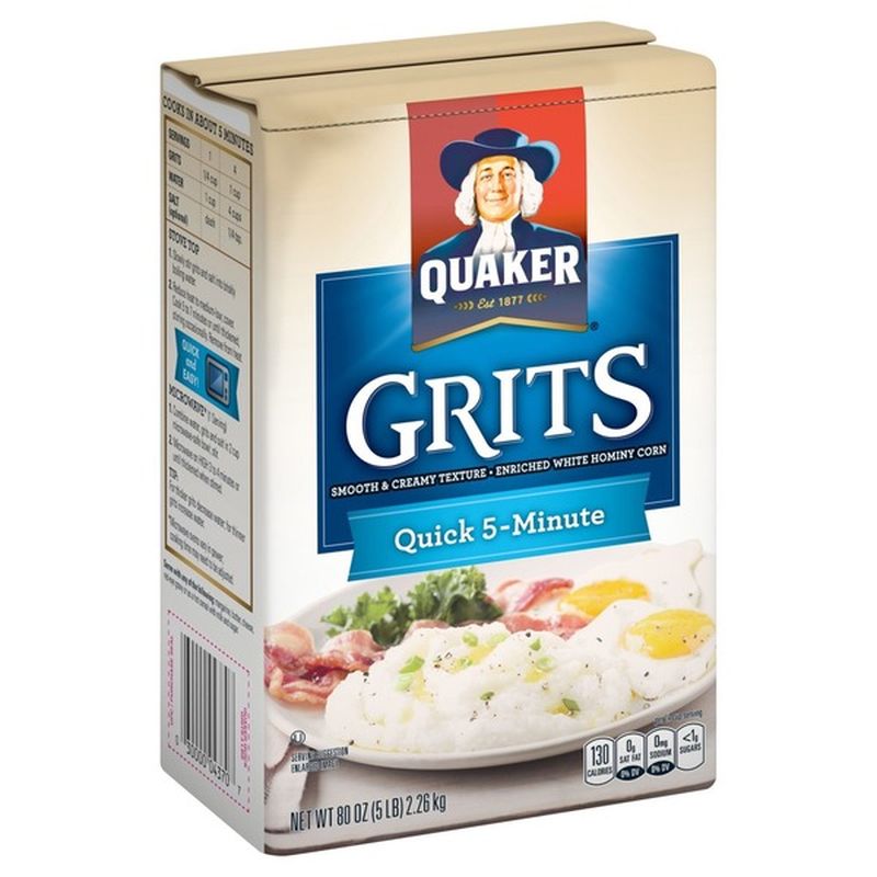 Quaker Enriched White Hominy Corn Quick Grits (5 lb) - Instacart