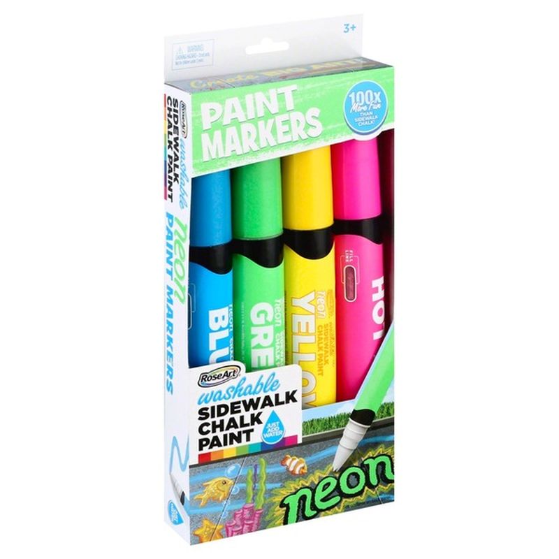 Rose Art Sidewalk Chalk Paint Neon Markers