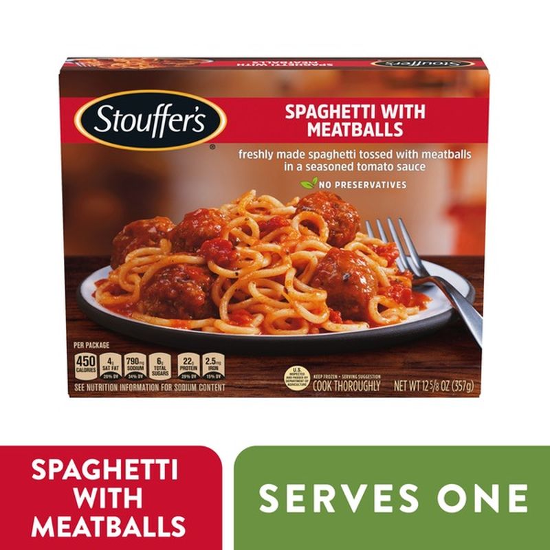 Stouffer's Spaghetti With Meatballs Frozen Meal (12.62 Oz) - Instacart