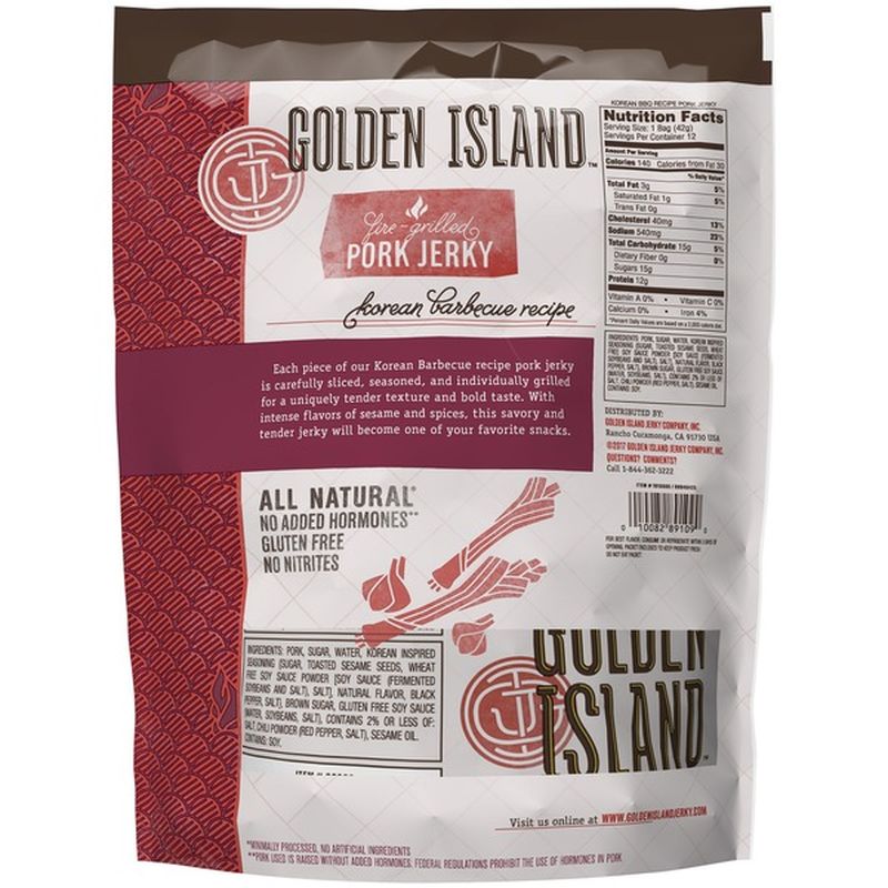 Golden Island Korean Barbecue Pork Jerky Variety Pack – 1.06 Lb, High Protein Snack