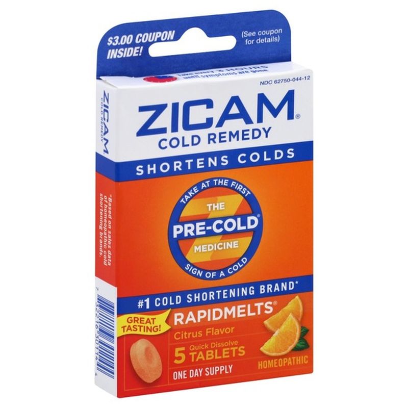 Zicam Cold Remedy, Quick Dissolve Tablets, Citrus Flavor (5 each