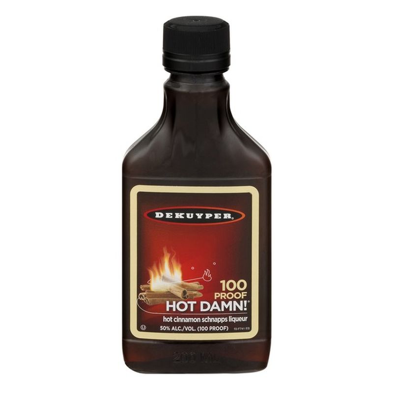 Dekuyper Hot Damn Cinnamon Schnapps 100 Proof Liqueur 200 Ml Instacart