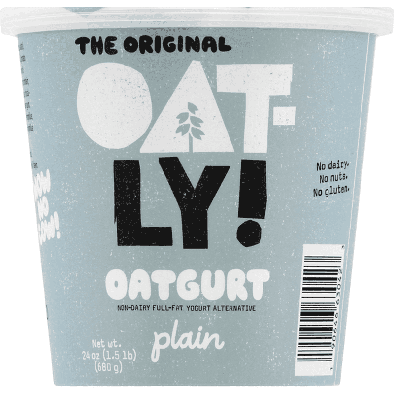Oatly! Yogurt Alternative, Non-Dairy, Full-Fat, Plain (24 oz) - Instacart