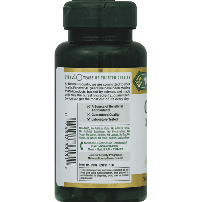 Nature's Bounty Green Tea Capsules (100 each) Instacart