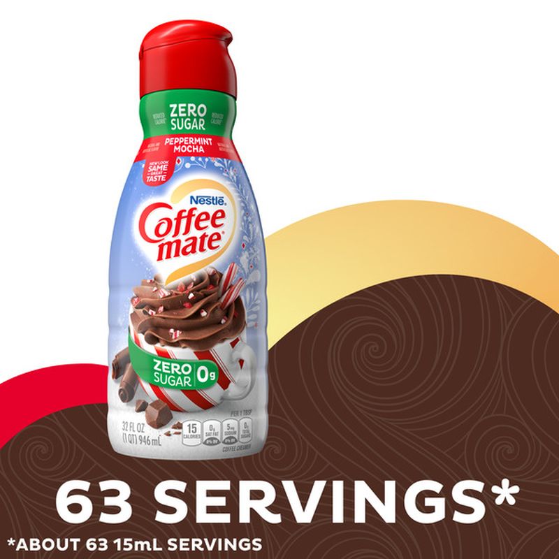 Coffee Mate Zero Sugar Peppermint Mocha Liquid Coffee Creamer 32 Oz Delivery Or Pickup Near Me - Instacart