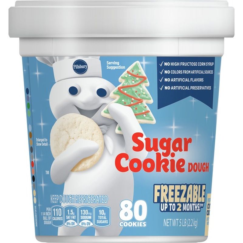 Pillsbury Cookie Dough, Sugar, Freezable (80 each) Instacart
