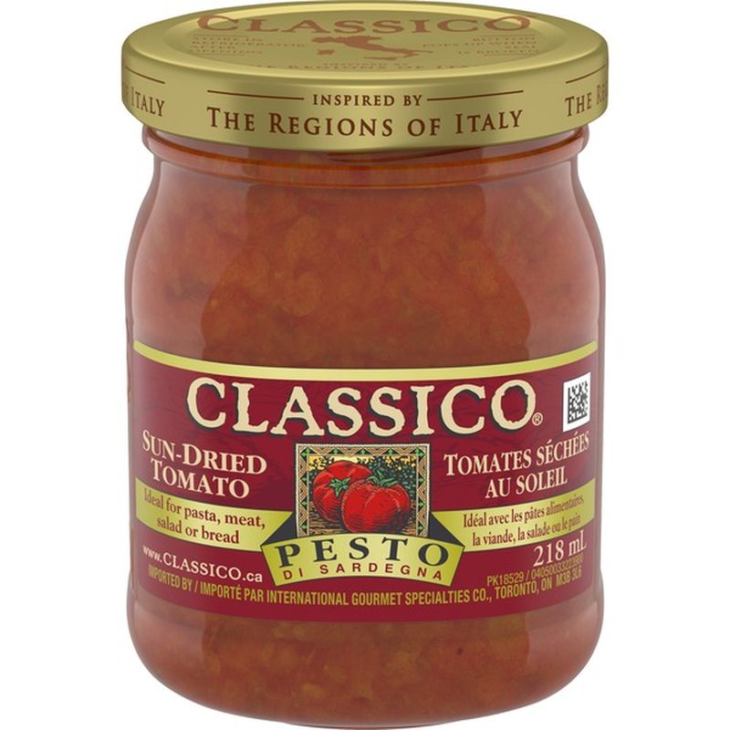 Classico Pesto Di Sardegna Sun-dried Tomato (218 Ml) - Instacart