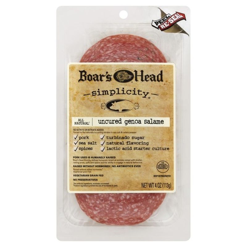 Boar's Head Genoa Salame, Uncured, All Natural (4 oz) Instacart