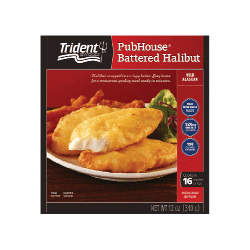 Trident Seafoods Pubhouse Wild Alaskan Battered Halibut (12 oz) Instacart