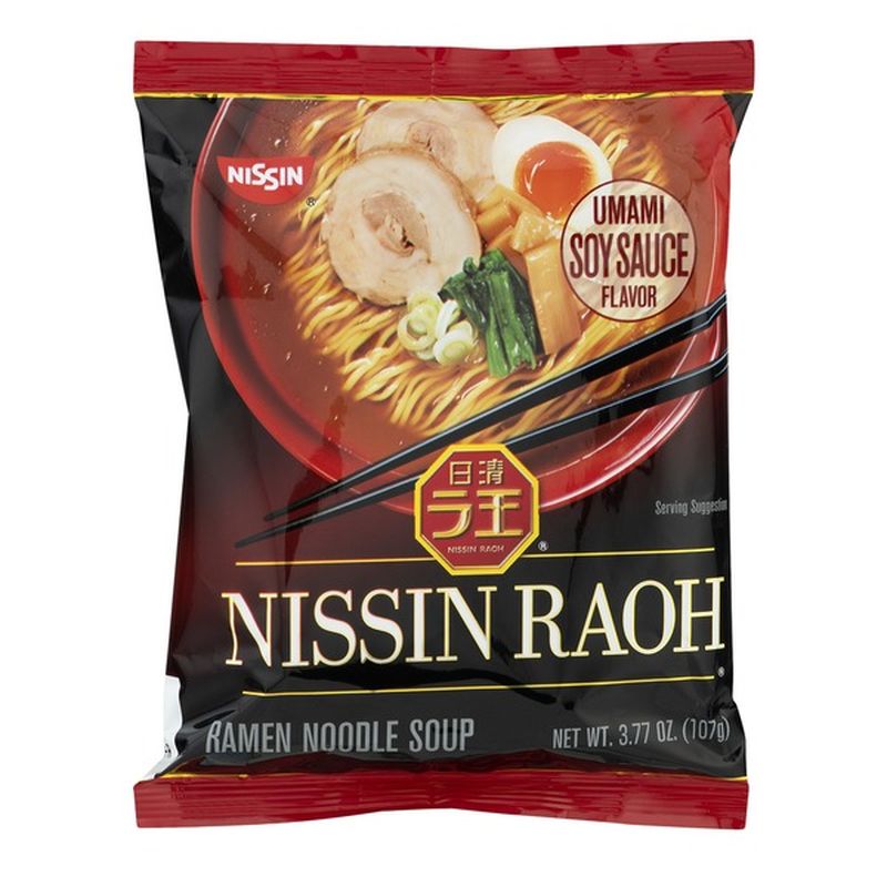 Nissin Raoh Ramen Noodle Soup, Soy Sauce Flavor (3.77 Oz) - Instacart