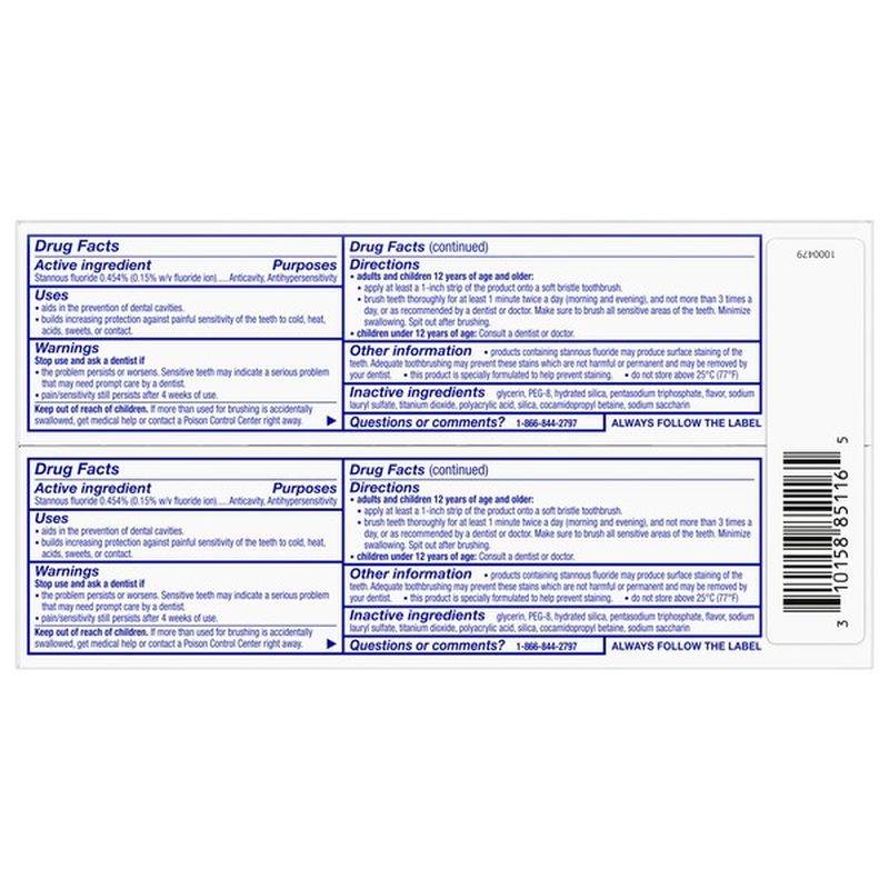 Sensodyne Repair And Protect Ingredients - www.inf-inet.com