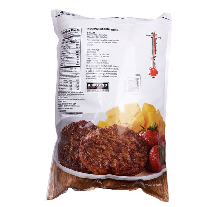 Kirkland Signature Pork Sausage Patties (5 lb) from Costco Instacart