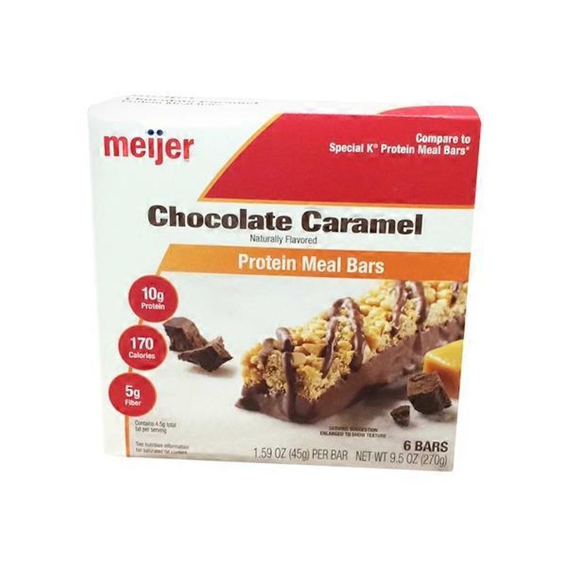 Meijer Chocolate Caramel Flavored Protein Meal Bars (6 ct) Instacart