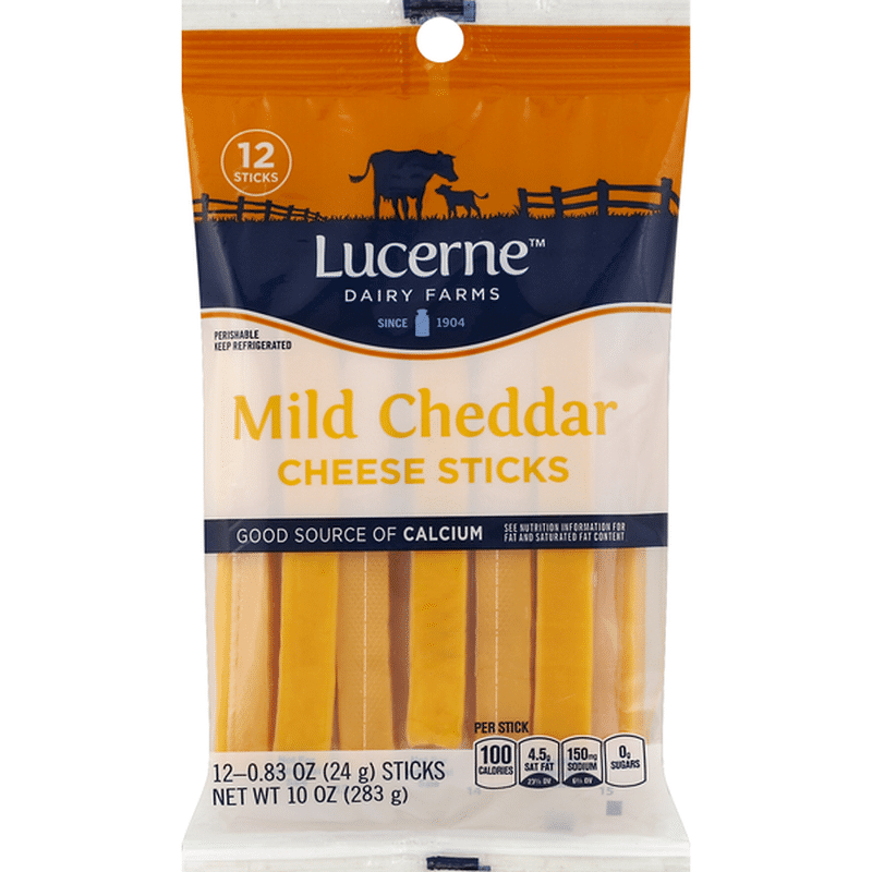 Lucerne Cheese Sticks, Mild Cheddar (12 each) Instacart
