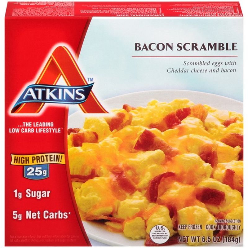 Atkins Frozen Bacon Scramble Atkins Bacon Scramble (6.5 oz) from Smith's Instacart