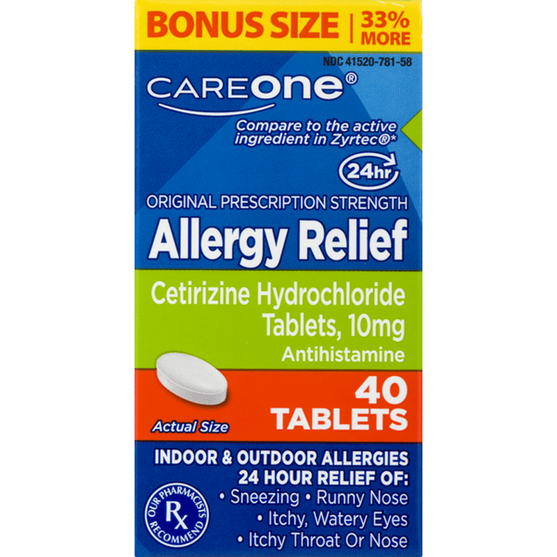 CareOne Allergy Relief Tablets Bonus (40 each) Instacart