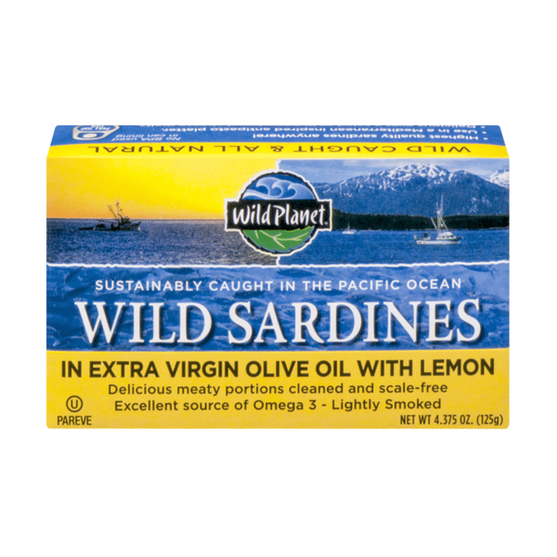 Wild Wild Sardines in Extra Virgin Olive Oil, Lemon, Lightly