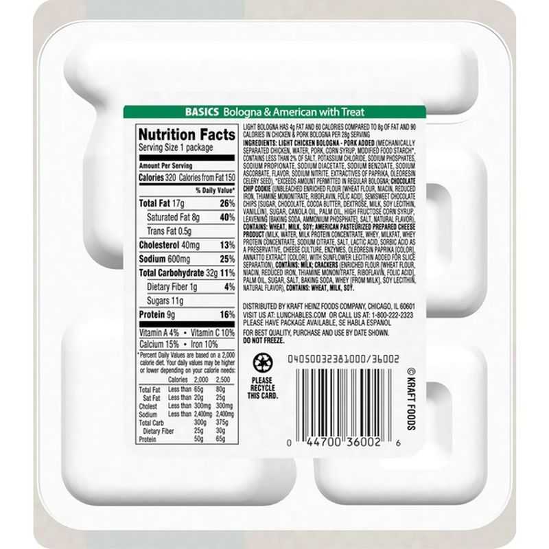 Lunchables Light Bologna & American Cheese Cracker Stackers Snack Kit