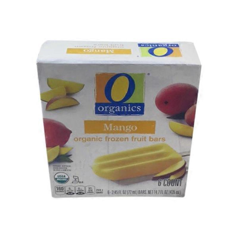 O Organics Frozen Fruit Bars, Organic, Mango, 6 Pack (2.45 fl oz