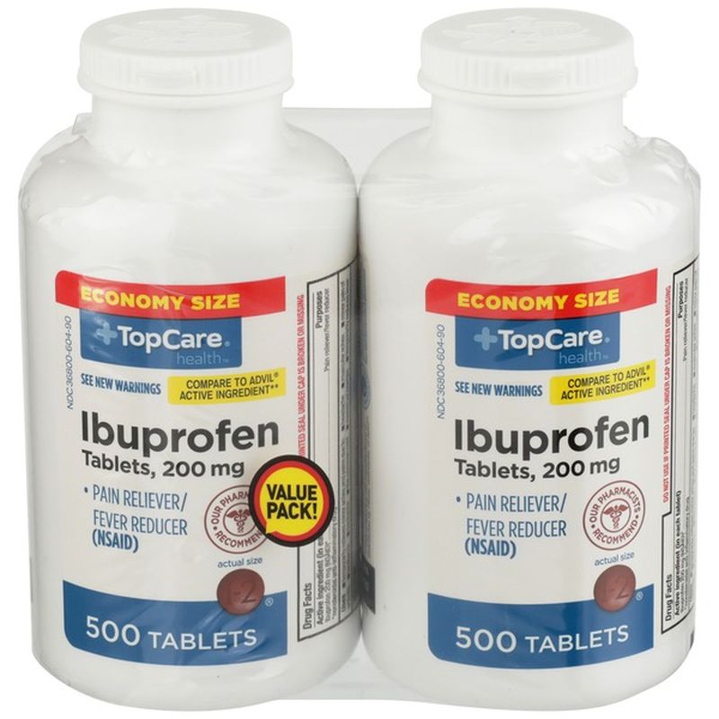 Topcare Ibuprofen 200 Mg Pain Reliever Fever Reducer Nsaid Coated Tablets 1000 Ct Instacart