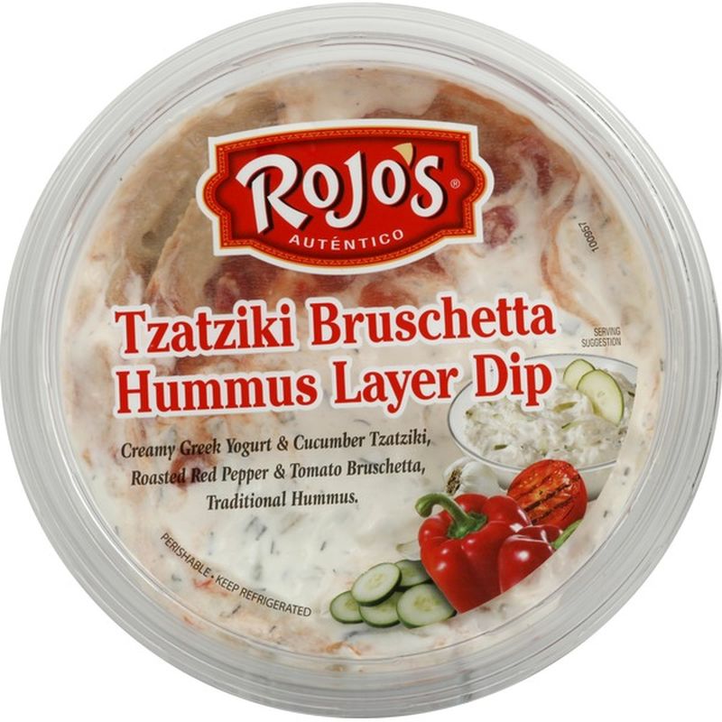 Rojos Hummus Layer Dip, Tzatziki Bruschetta (15 oz) Instacart