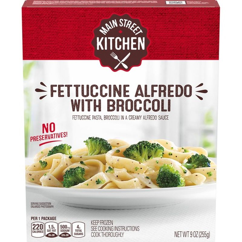 Main Street Kitchen Fettuccini Alfredo Pasta with Broccoli Frozen Meal (9 oz) Instacart