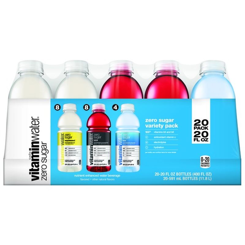 Glaceau Vitaminwater Variety Pack Of Zero Sugar Vitamin Water (20 fl oz