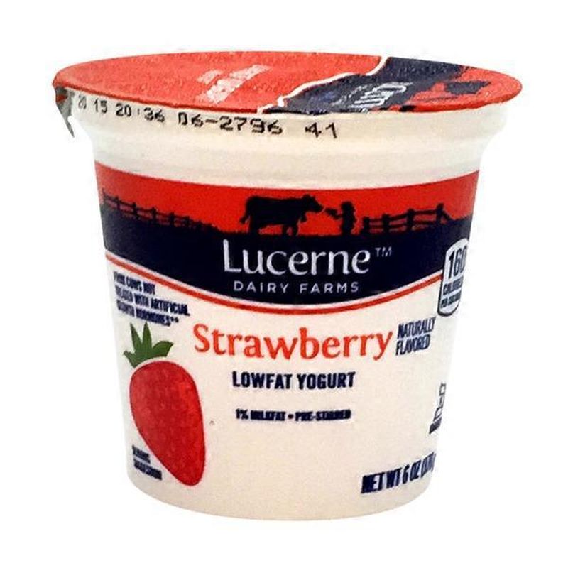 Lucerne Dairy Farms Strawberry Lowfat Yogurt (6 oz) from Safeway