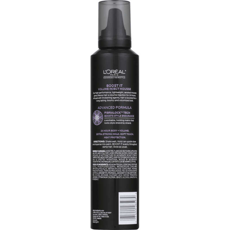 Loreal Advanced Haircare Volume Inject Mousse Boost It Extra Strong Hold 83 Oz Instacart