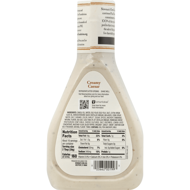 Newman's Own Dressing, Creamy Caesar (16 fl oz) Instacart