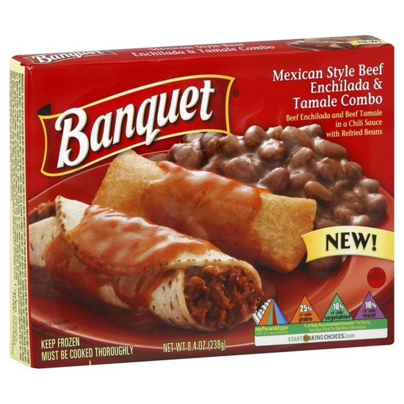 Banquet Mexican Style Beef Enchilada & Tamale Combo (8.4 oz) Instacart