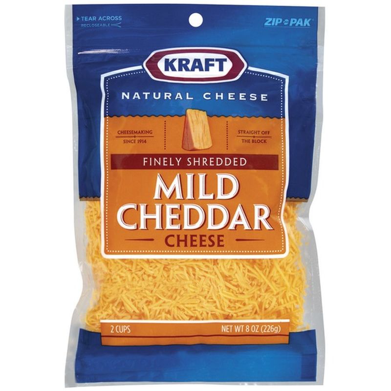 Kraft Mild Cheddar Finely Shredded Shredded Cheese 8 Oz Instacart 