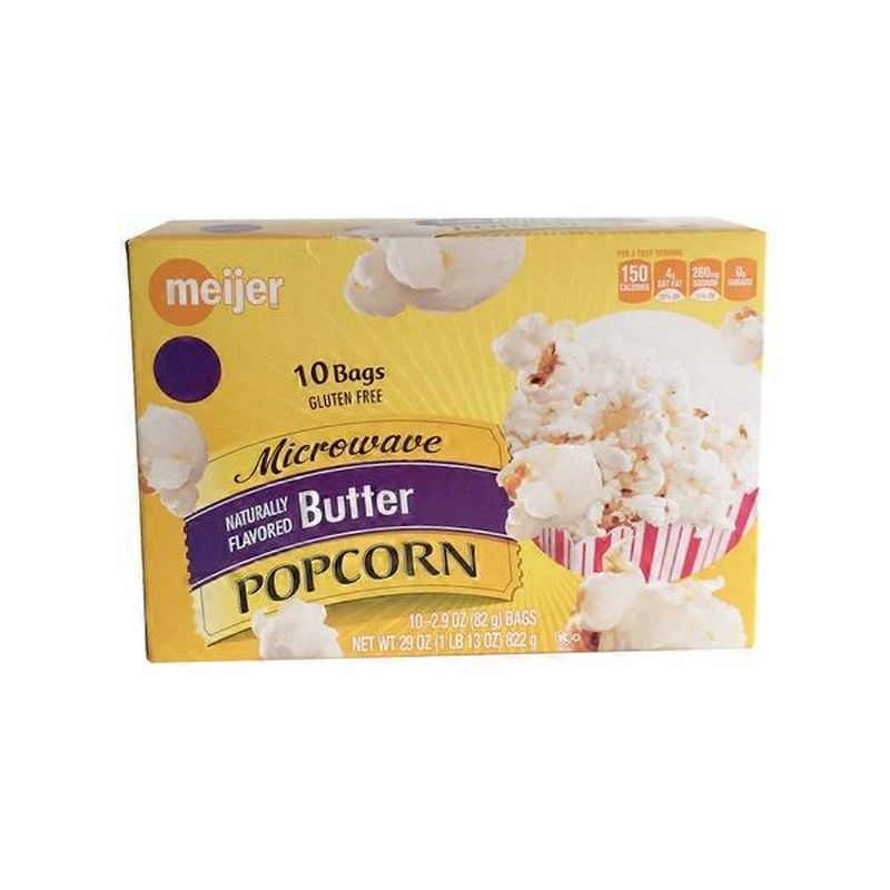 Meijer Butter FLAVORED Microwave POPCORN (10 ct) Instacart