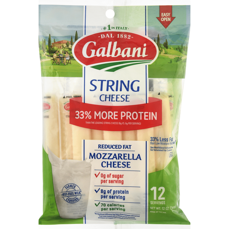 Galbani Galbani Reduced Fat Mozzarella String Cheese (12 ct) Instacart