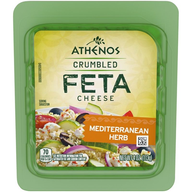 Athenos Mediterranean Herb Crumbled Feta Cheese (4 oz) Instacart